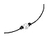 Pearl Leather Choker for Women Single Freshwater Pearl Black Necklace Handmade by Richarde