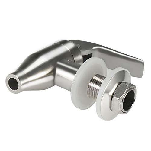 Beverage Dispenser Replacement Spigot, Water Dispenser Replacement Faucet Spigot 16mm for Juice, Cold Drink, Wine and Beer, Stainless Steel Polished Finished