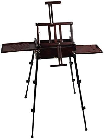 Yxsd Folding Beech Easel - Adjustable Portable Picture Box With Storage Tray - Suitable For Artist Student Sketching Easel