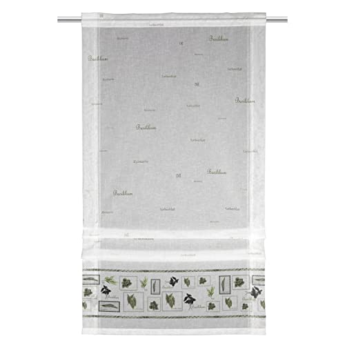 279211 Clipsrollo Dina, 120x60 cm, weiß-grün