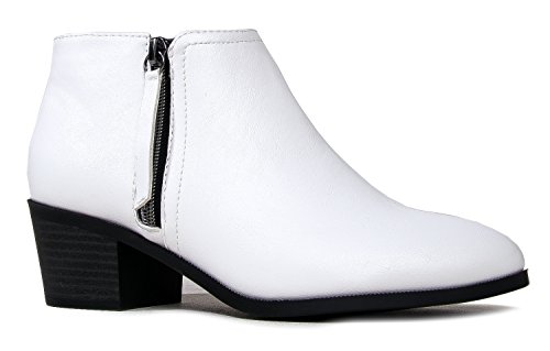 J. adams lexy ankle boot - low stacked heel closed toe …