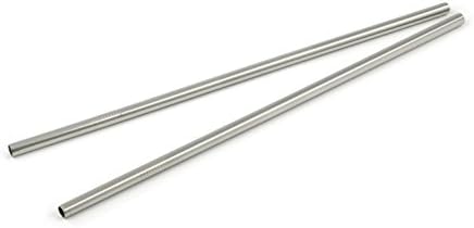 dingdangbell Stainless Steel Milkshake Drinking Straws Smoothie Straw Set, 12 Inches Long x 0.3 Inches (2 Set Only)