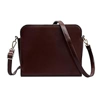 buS9YIN4E Faux Leather Crossbody Purse for Women- Vintage Square Bag Long Over the Shoulder Sling Womens Bat Handbags