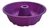 Bundt Cake Pan, Fluted, Full Size, 9.5 Inch Diameter 10 Cup, 100% Food Grade Premium Nonstick Silicone Bakeware by Happy Cook