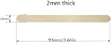 ZHIYE Natural Wooden Lollipop Sticks 50pcs 93x10x2mm Smooth Edges Craft view 2