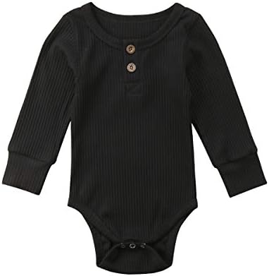 Unisex Baby Bodysuits Toddler Long Sleeved Vests Baby Grows (0-24 Months)