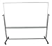 LUXOR Mobile Dry Erase Double-Sided Magnetic Whiteboard with Aluminum Frame and Stand - 72