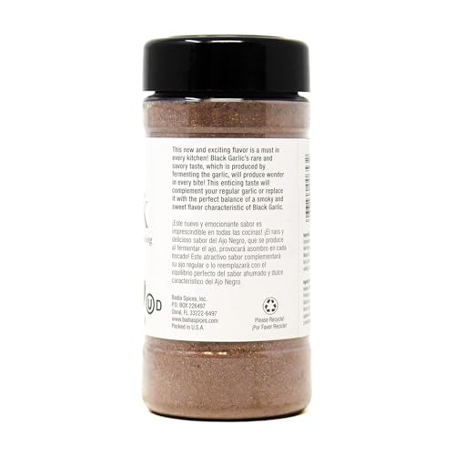 BADIA BLACK GARLIC SEASONING, 6 OZ – RICH, SAVORY & UMAMI FLAVOR FOR MEAT, SEAFOOD AND VEGETABLES