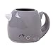 Grey Narwhal Ceramic 3d Coffee Mug Unicorn of the Sea