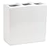 Kiera Grace Ceramic Toothbrush Holder, 5 by 5.25 by 2.25 Inch, White