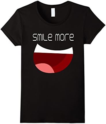 Women's Smile more t shirt Small Black