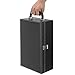MyGift 2 Bottle Modern Black Top Handle Travel Wine Carrier Case with 4 Piece Wine Accessory Set