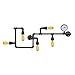 BAYCHEER HL371017 Industrial Retro Vintage Style Farmhouse Industry Steam Punk Water Pipe Wall Sconce Wall Light lamp with use 5 Each 40w E26 Bulbs