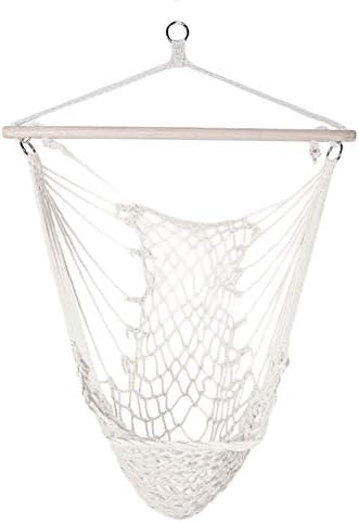 Cotton Hanging Rope, Air/Sky Chair Swing Beige,Bohemia Macrame DIY Wall Hanging for Indoor, Outdoor, Home, Patio, Deck, Yard, Garden