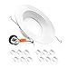 PARMIDA (12-Pack) 5/6 inch Dimmable LED Recessed Lighting, Retrofit Downlight, Baffle Trim, 12W (100W Replacement), Ceiling Can Lights, 1000lm, Energy Star & ETL-Listed, 5 Year Warranty, 5000k