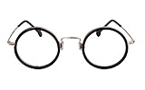 Agstum Vintage Retro Round Prescription Optical Eyeglass Frame 42-20-140 (Black)
