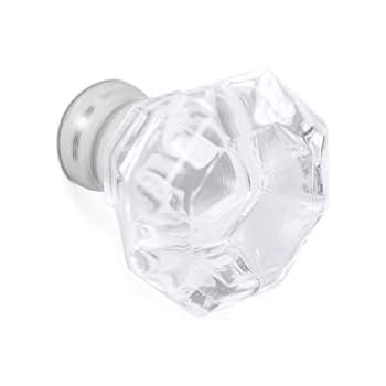 Birdrock Home Diamond Shaped Cabinet Knobs Clear Plastic 10