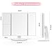 DIOZO Makeup Mirror with Lights, Makeup 21 LED Vanity Mirror, Lighted Up Mirror with Touch Screen Switch, 180 Degree Rotation, Dual Power Supply, Portable White Trifold Mirror