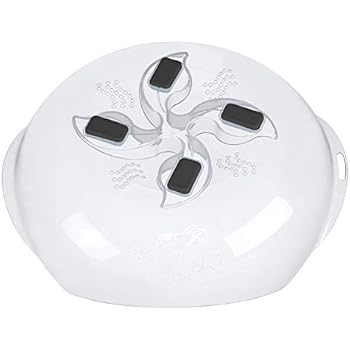 Microwave plate cover with Magnetic, new Microwave Lid prevent splatter cover, BPA-free Certified,11.5 Inches, Plate Serving Cover with steam vent, ZFITEI(Black)