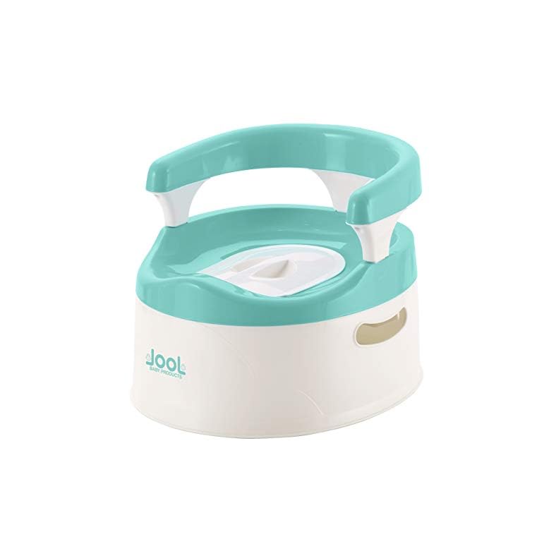 Child Potty Training Chair for Boys and Girls, Handles & Splash Guard – Comfortable Seat for Toddler – Jool Baby (Aqua)