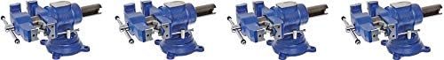 Yost Vises 750-DI 5" Heavy-Duty Multi-Jaw Rotating Combination Pipe and Bench Vise with 360-Degree Swivel Base and Head (4-(Pack))
