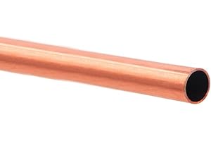 Tynulox 1-1/4"(32mm) OD 99.9% Copper Tube 1mm Wall × 300mm Length × 1Pcs, Seamless Round Pure Copper Tubing for Refrigerator, Jewellery and Industry