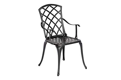 Bistroset Gartenset Gartenmöbel Gartengarnitur 3-teilig Alu Metall Grau – Bild 5