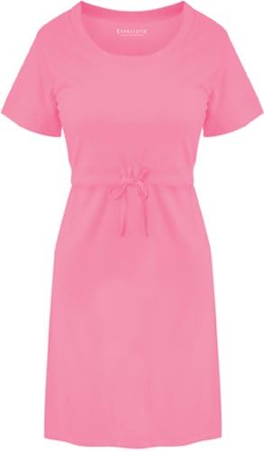 Expressiva Hospital-Bag Nightgown in Organic Cotton, Pink, XS