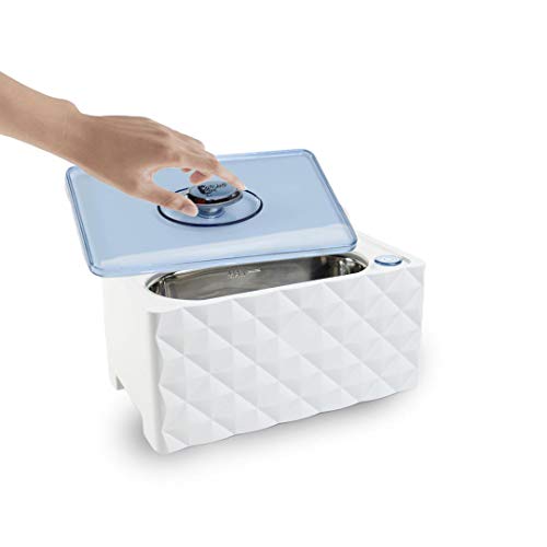 Deluxe Ultrasonic Cleaner | Jewelry Dentures Retainers Eyeglass Cleaner Watches Utensils Rings Coins | Digital Ultra Sonic Cleaner with Bonus Micro Fiber Towel Eyeglasses | Ultrasonic Jewelry Cleaner