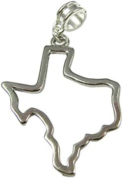 UniqueBeadsAndGifts Universal State of Texas Pendant Charm