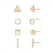 Zealmer Geometric Stud Earring Set with Triangle Circle Square and Bar Design for Girls Women