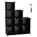 SONGMICS Cube Storage Organizer, 9-Cube BookShelf, DIY Plastic Closet Cabinet, Modular Bookcase, Storage Shelving for Bedroom, Living Room, Office, 36.6