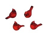 YK Decor 4 Assorted Resin Cardinal Figurines Wall Shelf Sitter (small)