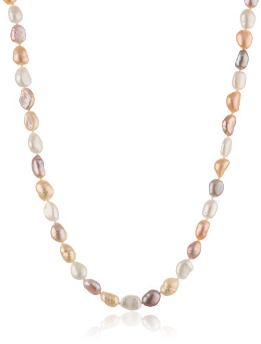 Multi-Color Pink Baroque Freshwater Cultured Pearl Endless Necklace, 50"