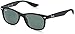 Ray-Ban Junior Kids' RJ9052S New Wayfarer Square Sunglasses, Black/Dark Green, 47 mm