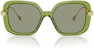 Amazon.com: Swarovski SK6013 Sunglasses, Black/Dark Grey, 54 