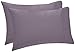 Amazon Brand – Pinzon 400 Thread Count Egyptian Cotton Sateen Hemstitch Pillow Cases - Set of 2, King, Pale Purple