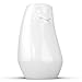 TASSEN Porcelain Tall Flower Vase, Laid-Back Face Edition, 9 inches, White (Single Vase)