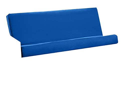 Royal Sleep Products Futon Cover with 3 Sided Zipper - Factory Direct - Full or Queen - Solid Colors - Premium Cotton/Polyester Blend - Futon Mattress Cover (Blue, Full (Fits 6" to 8" Mattress))
