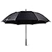 Golf Umbrella, Large Windproof Umbrella for Men, 62'' Wind Resistant Umbrella Auto Open Rain Umbrella Black Extra Large for Women, Double Canopy Oversized Stick Umbrella with Cover