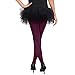 HDE Womens Solid Gradient Color Stockings Opaque Microfiber Footed Tights,XS-M,Maroon