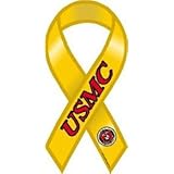 Yellow / Red USMC Marines Ribbon Magnet