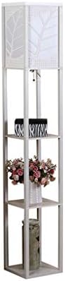 Floor Lamp .m LED Shelf With 3 Tier Open Shelves Living Room Storage Display .n (Color : White, Size : 26cm*26cm*160cm)