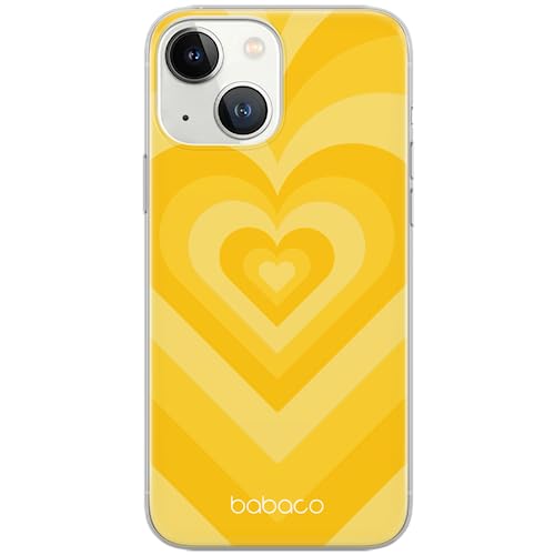 BABACO Funda para teléfono móvil de ERT Group para iPhone 13 Original y con Licencia Oficial diseño Hearts 007 Perfectamente Adaptada a la Forma del teléfono móvil, Funda Hecha de TPU