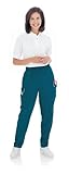 Landau Women's Classic Fit Cargo Elastic Waist Scrub Pants