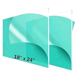 (2 Pack) 1/4" Thick Clear Acrylic Sheets - 18 x