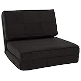 Best Choice Products Convertible Sleeper Chair Bed (Black)