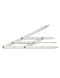 Golden Mean Calipers Acero inoxidable Thrush Eyebrow Microblading Regla Eyebrow Permanent Measure Simmetrical Tool Posicionamiento de tres puntos Balance de posición para la proporción de maquillaje Medir Fibonacci Herramienta Gauge