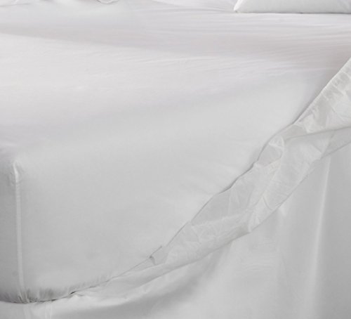Tailor Fit Easy on Easy off Bedskirt and Box Spring Protector, Full, White