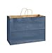 K-Kraft - Blue Bags, Extra Large Kraft Paper Gift Wrap Shopping Bags, (Vogue Size 16W x 12H x 6), 25 Bags